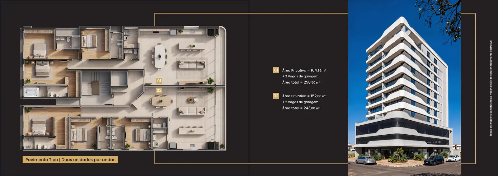 Caderno de vendas do Residencial Amália: plantas humanizadas